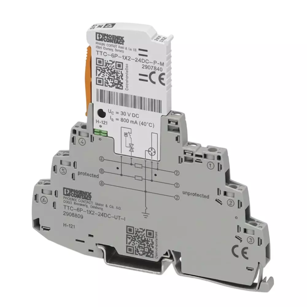 Phoenix Contact Industrial Surge Protector DIN Rail 600 mA 48 VDC, 2908194