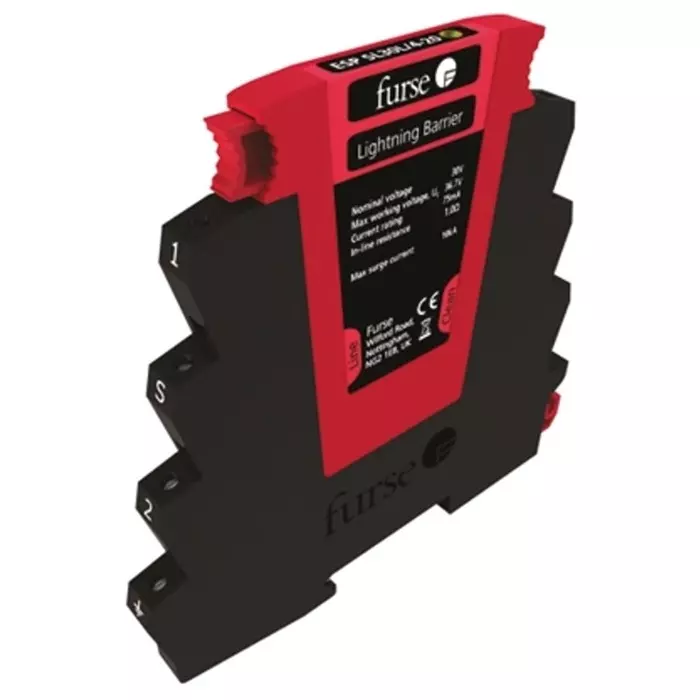 WJ Furse ESP SL Surge Suppressor Unit 36.7 V Maximum Voltage Rating 2.5 kA Maximum Surge Current Twisted Pair Surge, 7TCA085400R0070ESP SL30L/4-20