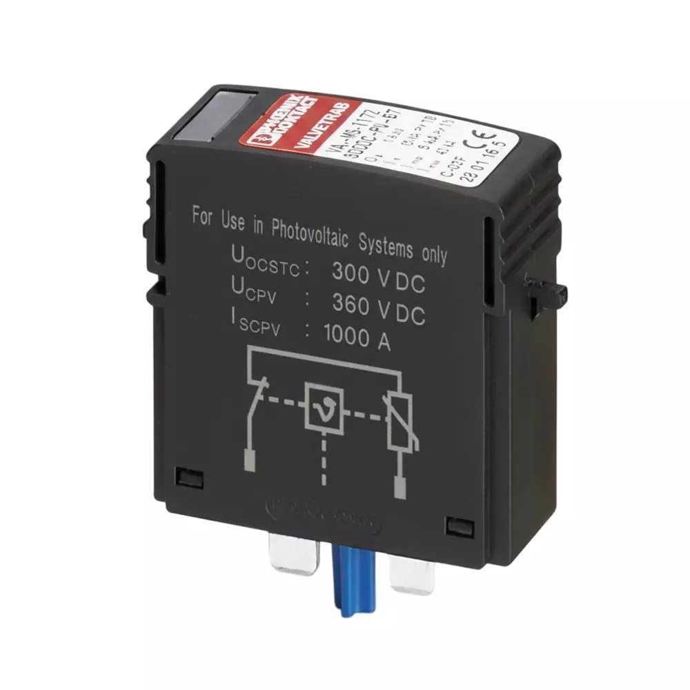 Phoenix Contact Industrial Surge Protector Pluggable 600 VDC Voltage Rating, 2801165