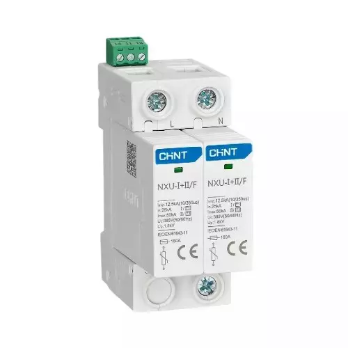 Chint NXU I + II Low-Voltage Surge Arrester without Auxiliary Contact 1 Pole+N, 308598