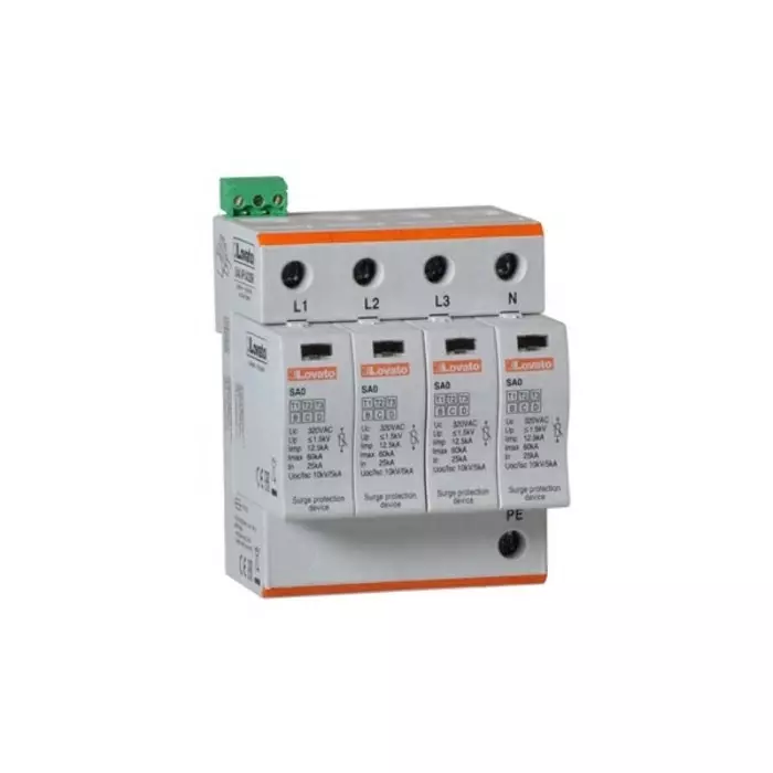 Lovato Single Phase Surge Protector, 60kA, DIN Rail Mount, SA04PA320R
