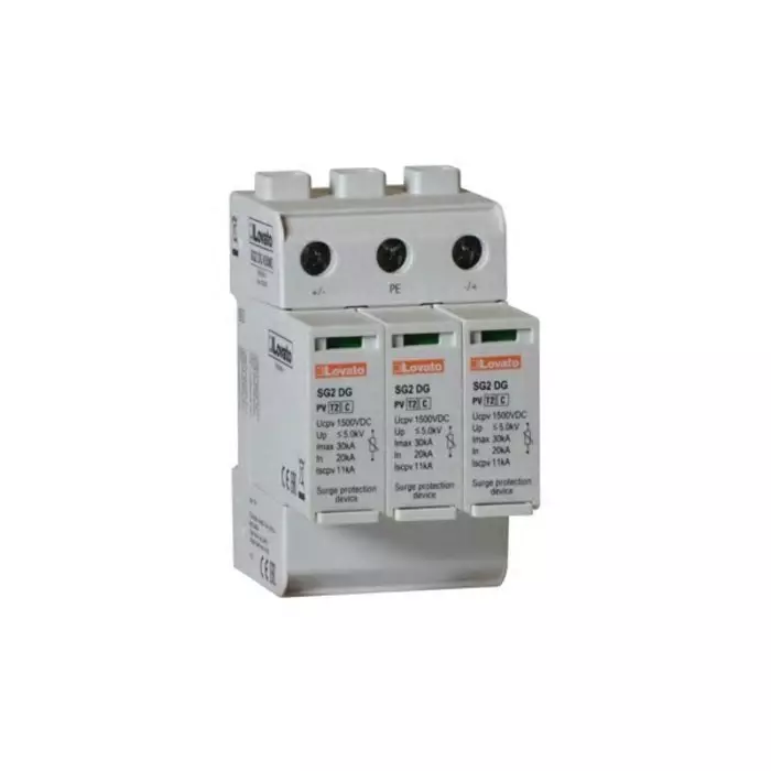 Lovato Single Phase Surge Protector, 30kA, DIN Rail Mount, SG2DGK50M3
