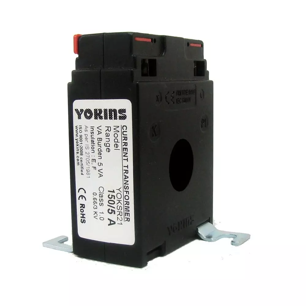 YOKINS Current Transformer Rectangular Shape 150/5A Range 5 VA Burden 21 mm Inner Diameter	, SR21-150.5A-5VA-1.0