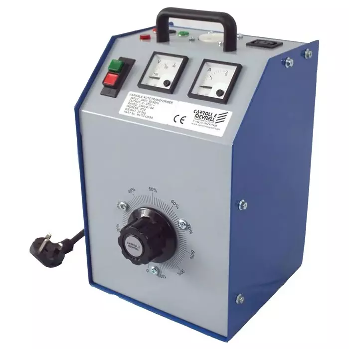 Carroll & Meynell Autotransformer Free Standing, 230x200x365 mm, 20.5 Kg, 240V, 2430VA, 1 Phase, Enclosed, MVTC-UK9A