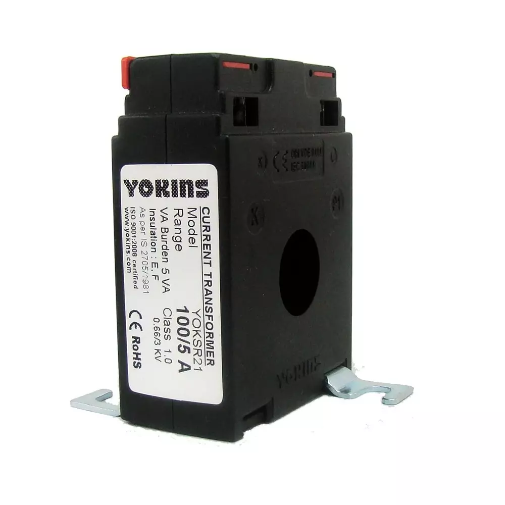 YOKINS Current Transformer Rectangular Shape 100/5A Range 5 VA Burden 21 mm Inner Diameter	, SR21-100.5A-5VA-1.0