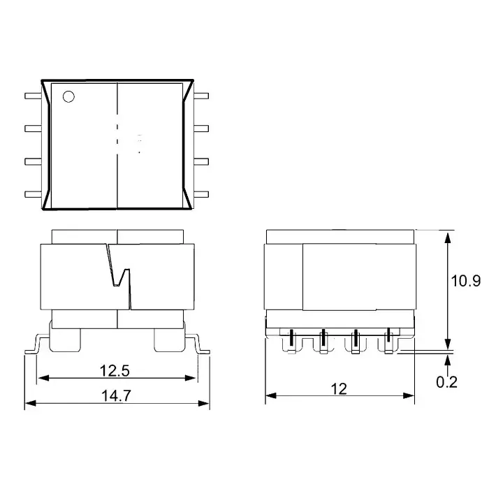 OEP (OXFORD ELECTRICAL PRODUCTS) Surface Mount Pulse Transformer 1:1:1 Turns Ratio 3mH Prim. Inductance 0.65 Ω Prim. Resistance, PT6SM