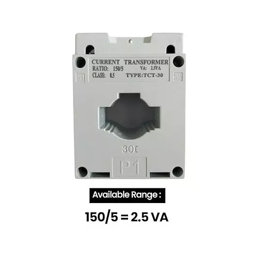 techno-meters-150-a-low-tension-current-transformer-polycarbonate-body-05-accuracy-class-and-25-va-power-rating-tct_150a