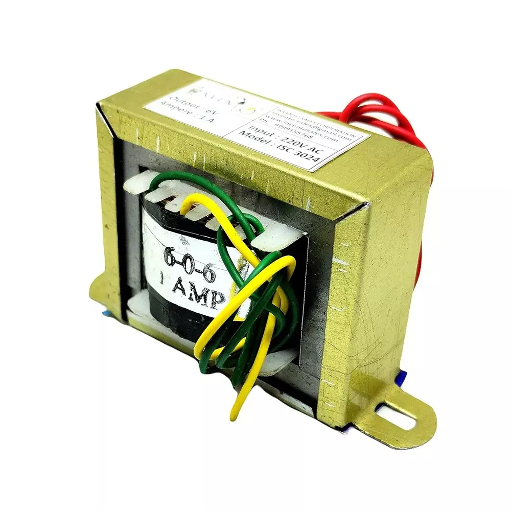 invento-step-down-centre-tapped-transformer-copper-winding-6-0-6-type-1-a-current-220-6-v-ac-isc-3024