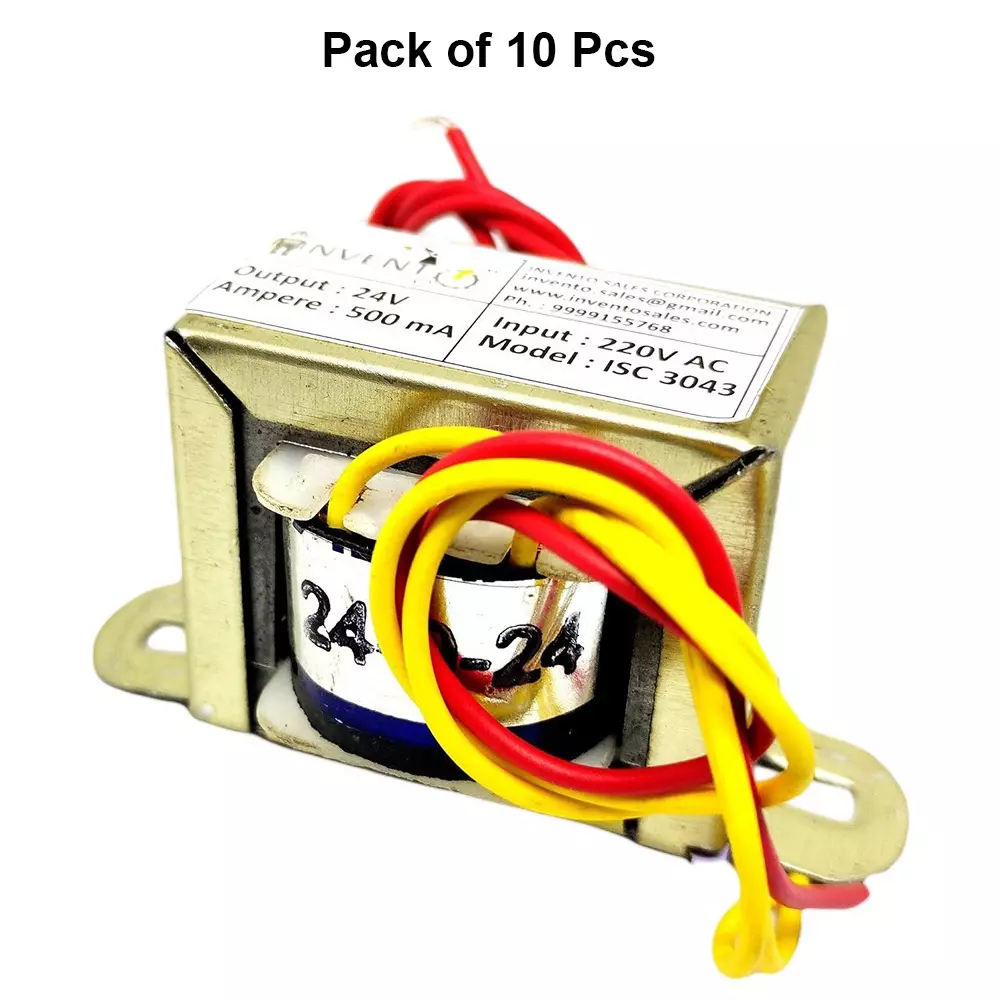 invento-step-down-centre-tapped-transformer-copper-winding-24-0-24-type-500-ma-current-220-24-v-ac-isc-3043-4-pack-of-10-pcs