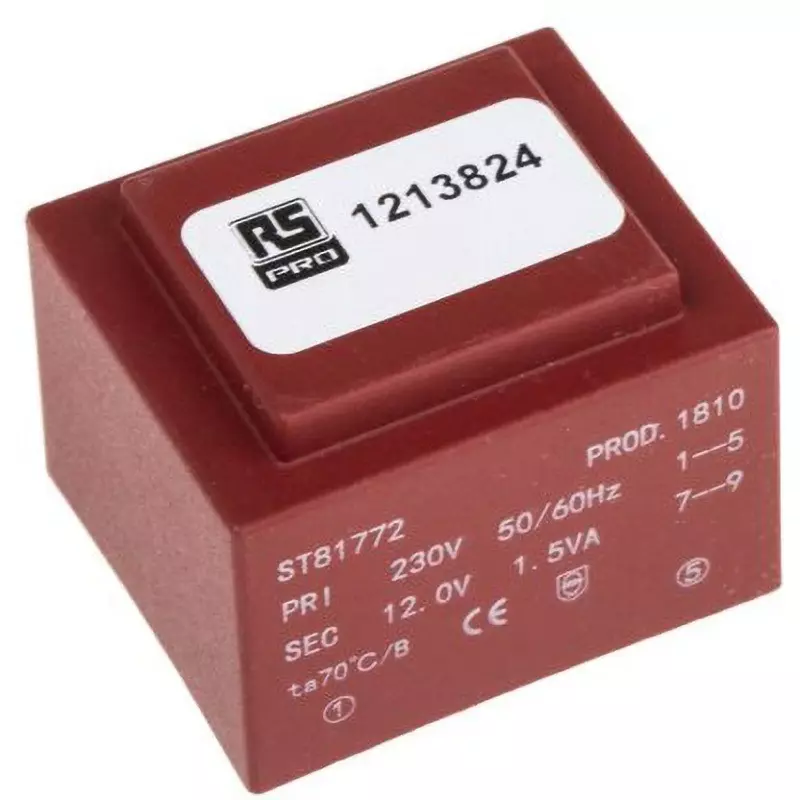 RS PRO PCB Mounting Transformer PCB Mounting 1x12Ac V Primary Voltage, 121-3824
