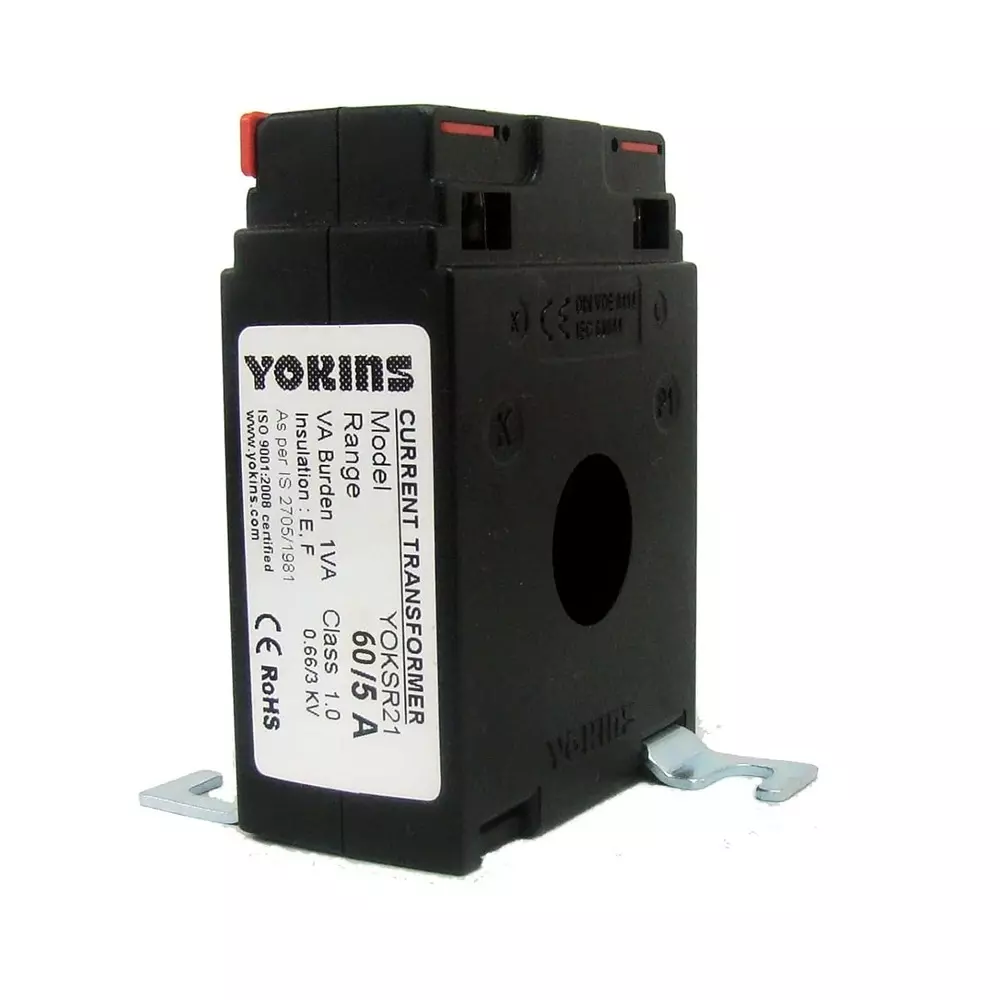 YOKINS Current Transformer Rectangular Shape 60/5A Range 1 VA Burden 21 mm Inner Diameter	, SR21-60.5A-1VA-1.0