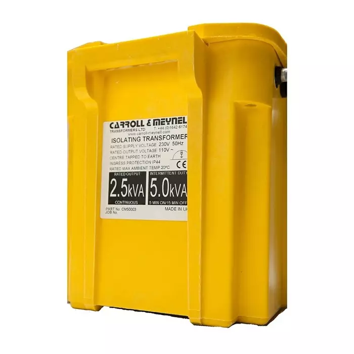 Carroll & Meynell Single Phase 2.5kVA Site Transformer 230 V AC Primary ±55 V AC Secondary 1x32 A 2x16 A O/P, CM5000/210/PT/RS