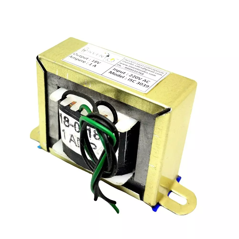invento-step-down-centre-tapped-transformer-copper-winding-18-0-18-type-1-a-current-220-18-v-ac-isc-3039-3-pack-of-8-pcs