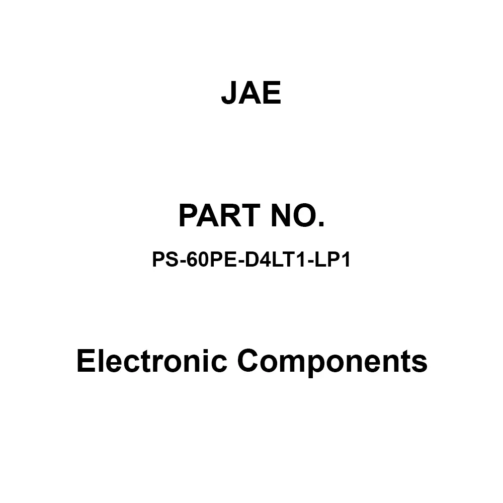 JAE Electronic Components (On-Board) oles Pole 1000 mΩ, PS-60PE-D4LT1-LP1 (15 Pcs Set)