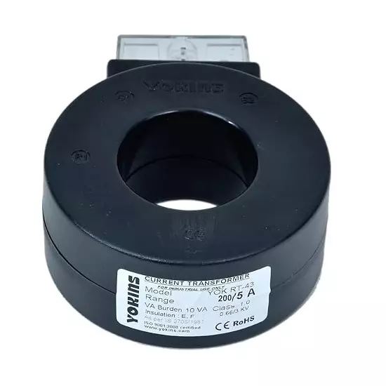 YOKINS Current Transformer Round Shape 200/5A Range 10 VA Burden 43 mm Inner Diameter	, RT43-200.5A-10VA-1.0