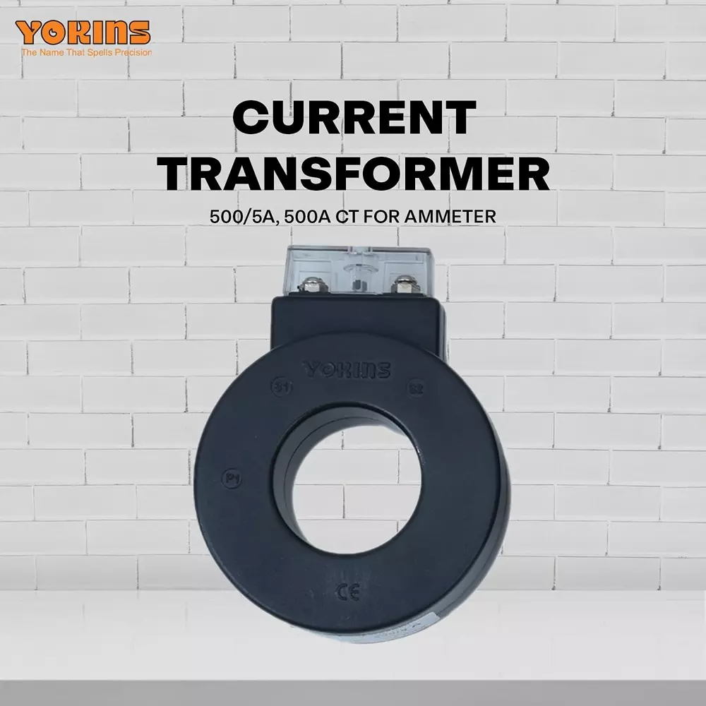 YOKINS Current Transformer Round Shape 500/5A Range 15 VA Burden 58 mm Inner Diameter	, RT58-500.5A-15VA-1.0