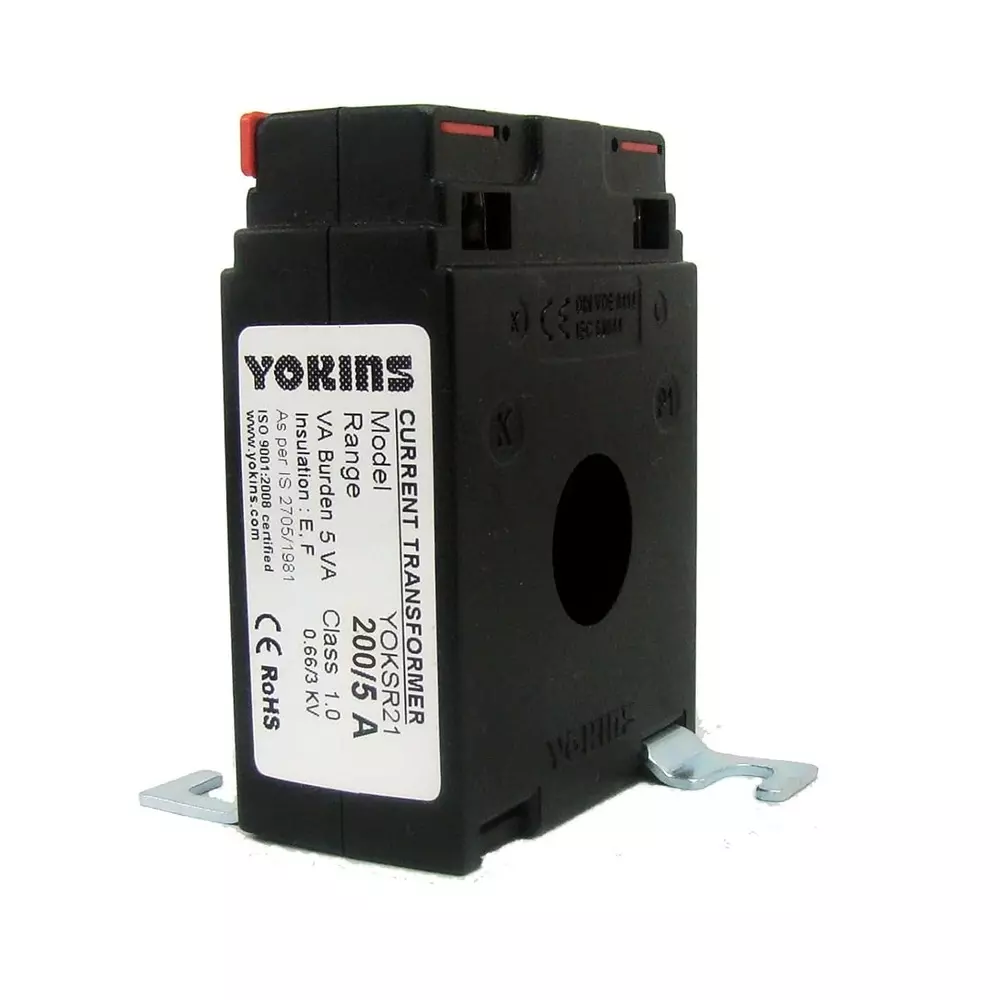 YOKINS Current Transformer Rectangular Shape 200/5A Range 5 VA Burden 21 mm Inner Diameter	, SR21-200.5A-5VA-1.0