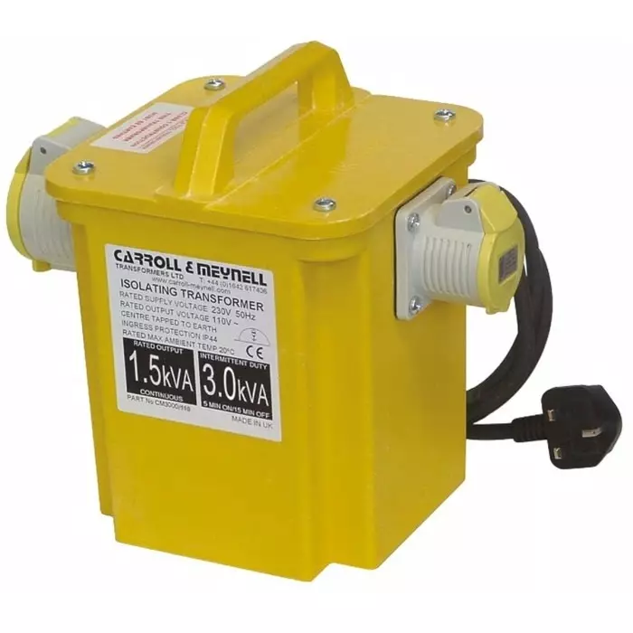 Carroll & Meynell Single Phase 1.65kVA Site Transformer 230 V AC Primary ±55 V AC Secondary, CM3300/11