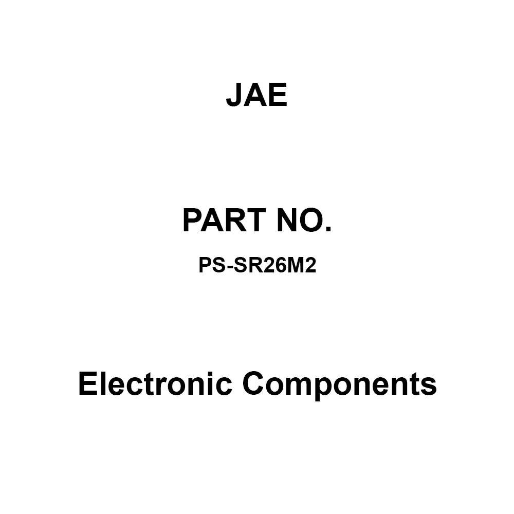 JAE Electronic Components (On-Board) oles Pole 1000 mΩ, PS-SR26M2 (100 Pcs Set)