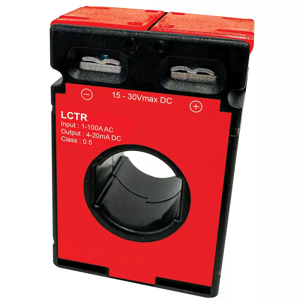 RS PRO Current Transformer 65x44x30 mm 24 V DC 100 Amp Input 4 to 20 mA Output Foot Mount, 180445