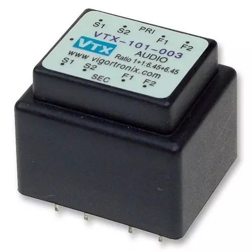 VIGORTRONIX TRANSFORMER, AUDIO, 1+1:6.45+6.45, VTX-101-003