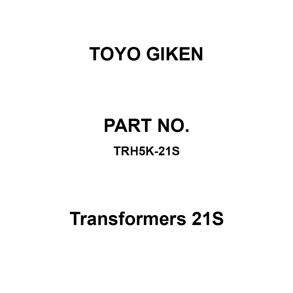 Toyo Giken Transformers 21S 50 (at a secondary voltage of 100 V) 8×20 Mounting Hole 5 kVa, TRH5K-21S