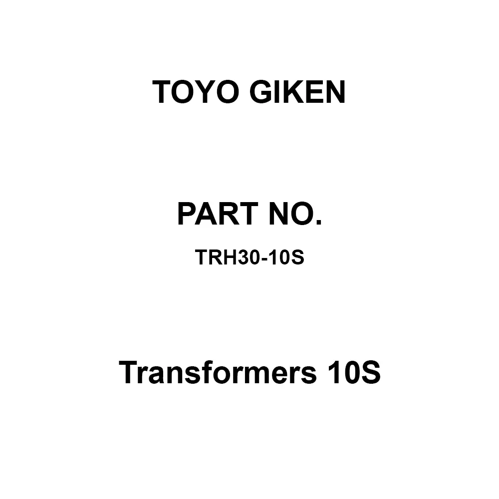 Toyo Giken Transformers 10S 1.25 (at 24 V Secondary Voltage) 4.5×10 Mounting Hole 30 Va, TRH30-10S