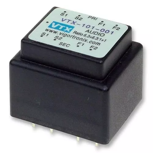 VIGORTRONIX TRANSFORMER, AUDIO, 6.3+6.3:1+1, VTX-101-001