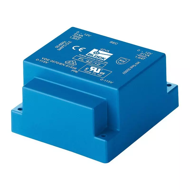 BLOCK Transformer, 42Va, 2 X 15V, FL42/15