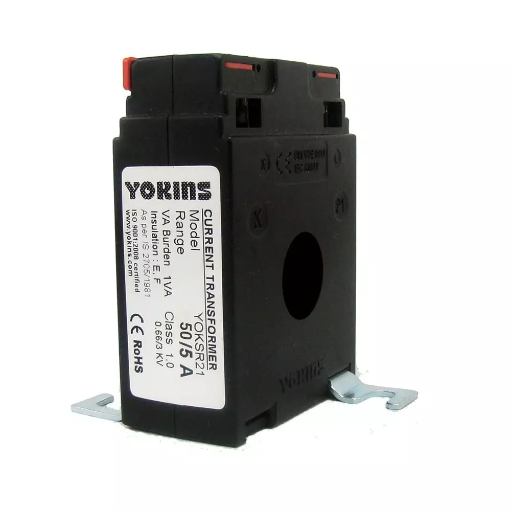 YOKINS Current Transformer Rectangular Shape 50/5A Range 1 VA Burden 21 mm Inner Diameter	, SR21-50.5A-1VA-1.0
