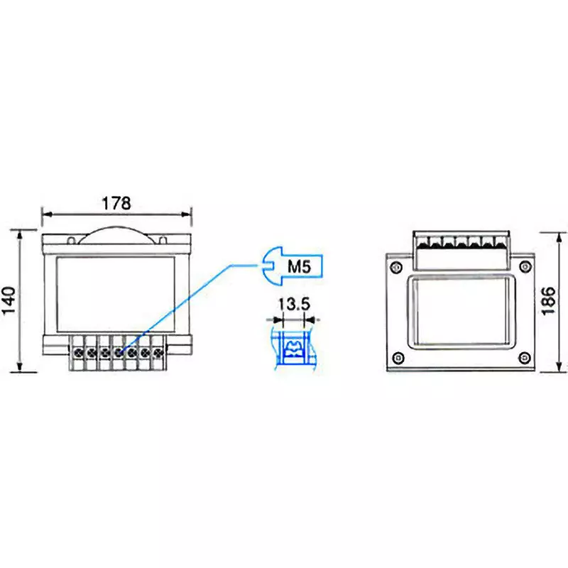 TOYOZUMI Power Transformer 115x94 Mounting Dimensions B Insulation Type, AD21-03KB