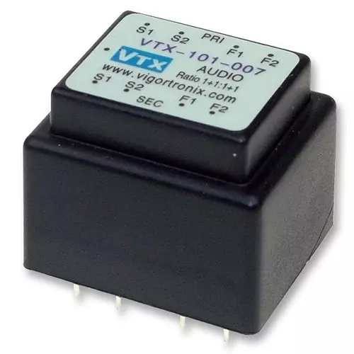 VIGORTRONIX TRANSFORMER, AUDIO, 1+1:1+1, VTX-101-007