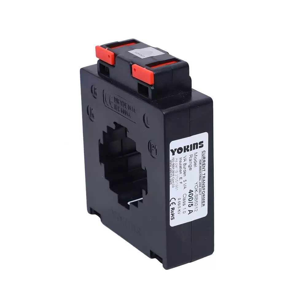 YOKINS Current Transformer Rectangular Polycarbonate 400/5 A Range 5 VA Burden, SB5012-400.5A-5VA-1.0