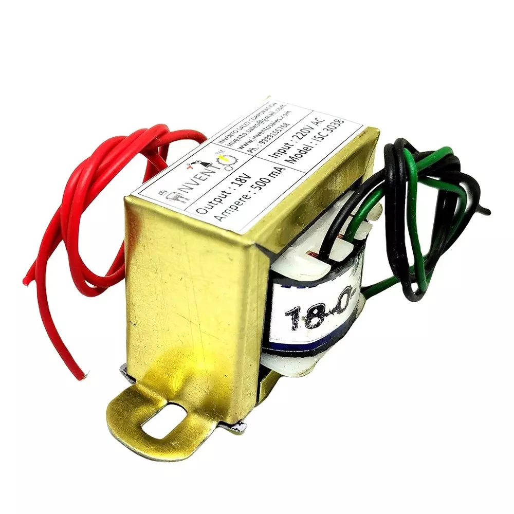 invento-step-down-centre-tapped-transformer-copper-winding-18-0-18-type-500-ma-current-220-18-v-ac-isc-3038-1-pack-of-3-pcs