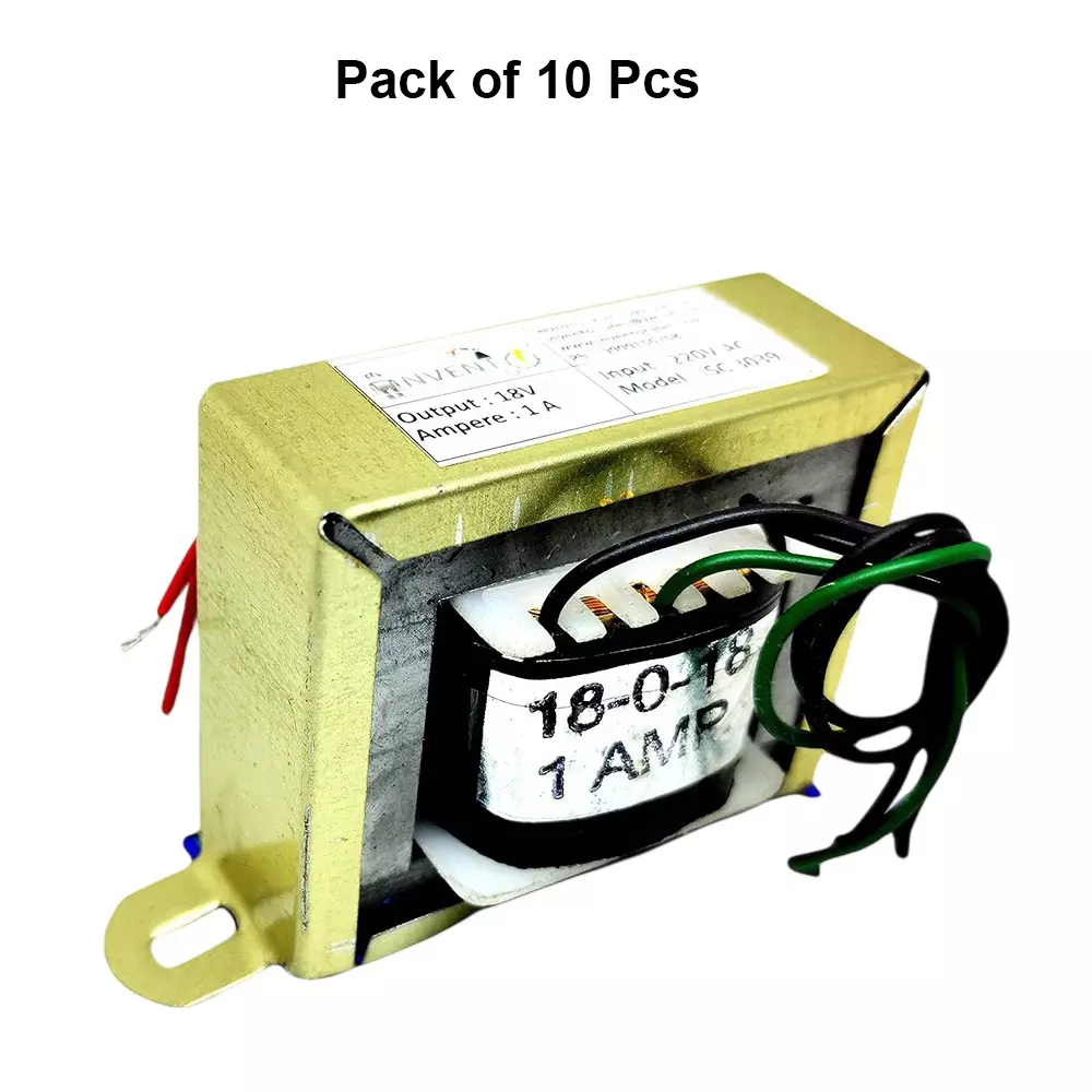 invento-step-down-centre-tapped-transformer-copper-winding-18-0-18-type-1-a-current-220-18-v-ac-isc-3039-4-pack-of-10-pcs