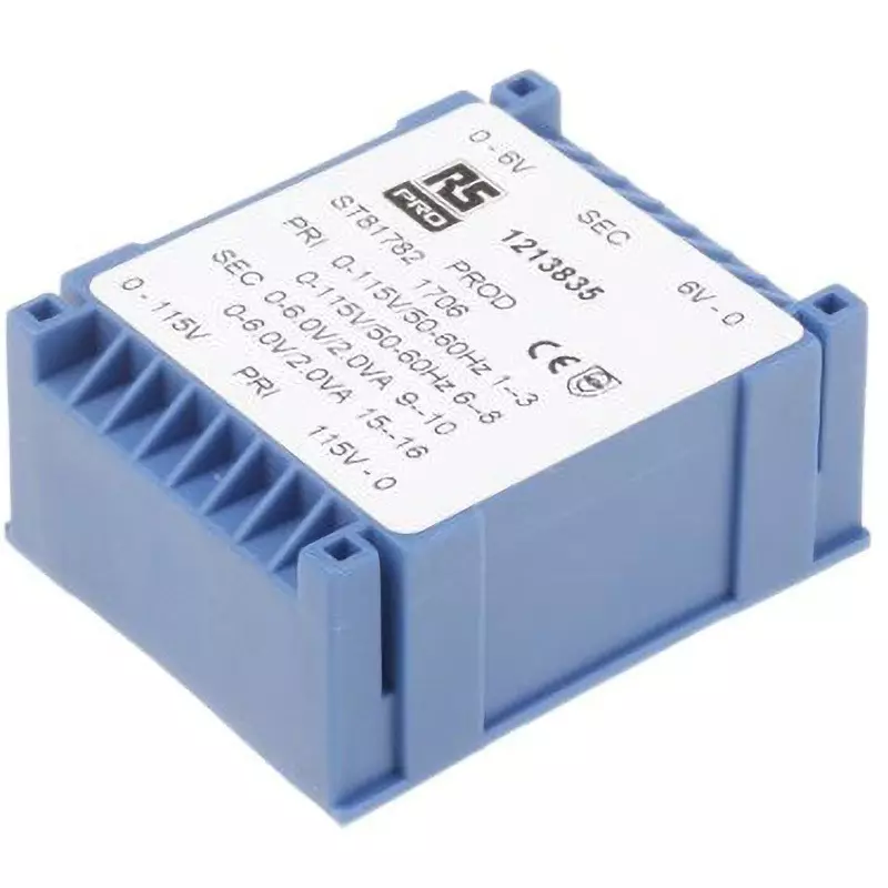 RS PRO PCB Mounting Transformer PCB Mounting 2x6 AC V Primary Voltage, 121-3835