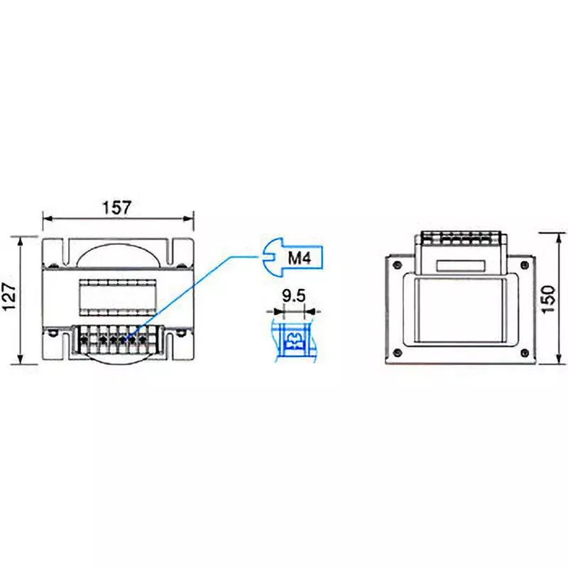 TOYOZUMI Power Transformer 110x92 Mounting Dimensions B Insulation Type, AD21-02KB2
