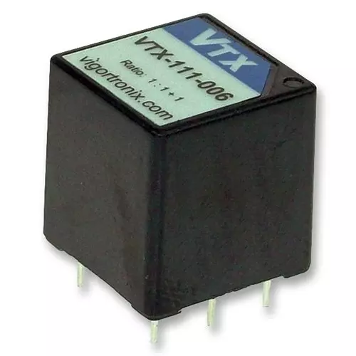 VIGORTRONIX TRANSFORMER, PULSE, ENCAPS, 1:1+1, VTX-111-006