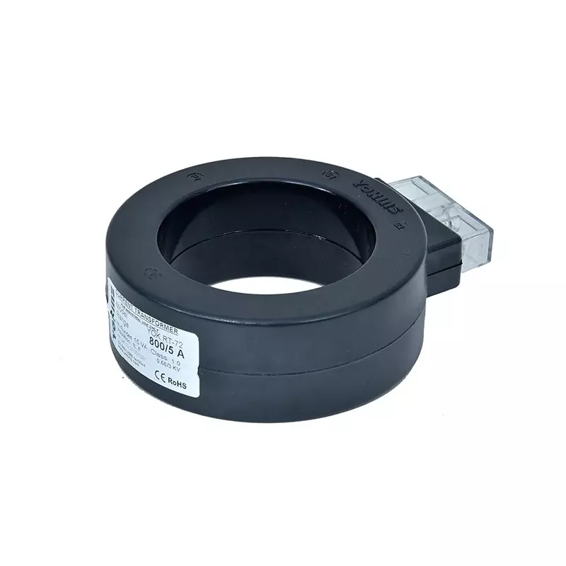 YOKINS Current Transformer Round Shape 800/5A Range 15 VA Burden 72 mm Inner Diameter	, RT72-800.5A-15VA-1.0
