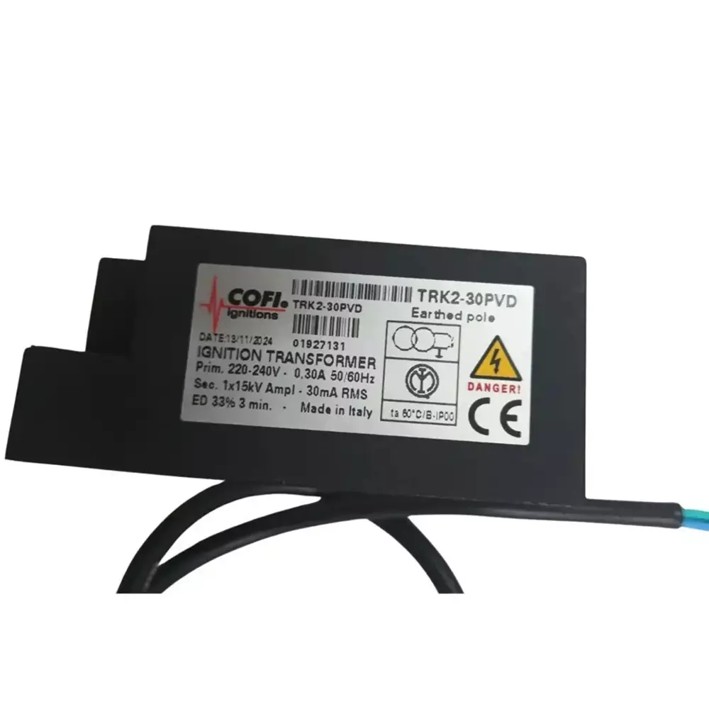 Cofi Ignition Transformer 0.3 Amp Single Phase 1x15 kV, TRK2-30PVD