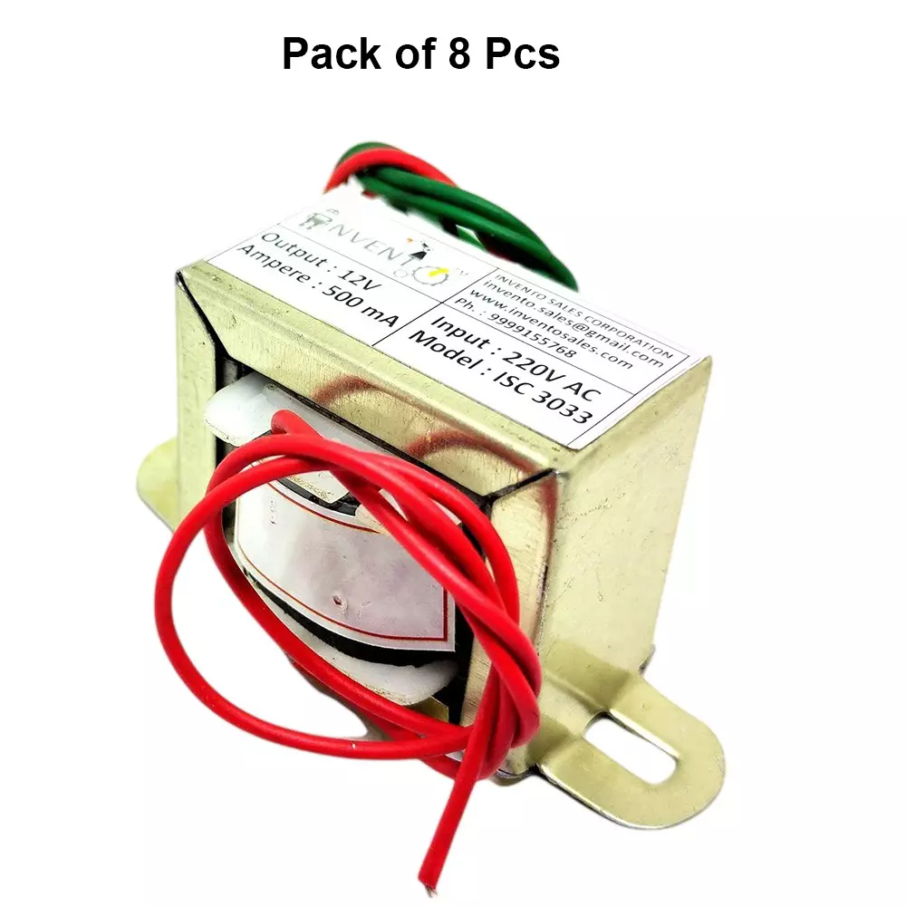 invento-step-down-centre-tapped-transformer-copper-winding-12-0-12-type-500-ma-current-220-12-v-ac-isc-3033-3-pack-of-8-pcs