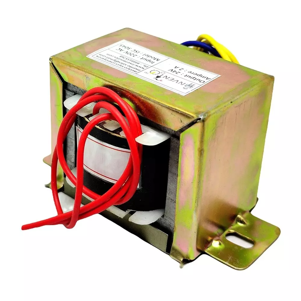 invento-step-down-centre-tapped-transformer-copper-winding-24-0-24-type-2-a-current-220-24-v-ac-isc-3045-3-pack-of-5-pcs
