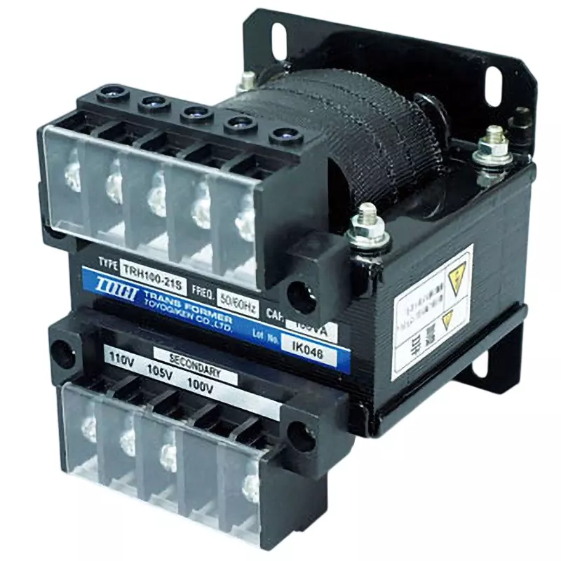 Toyo Giken Transformers 21S 1 (at a secondary voltage of 100 V) 4.5×10 Mounting Hole 100 Va, TRH100-21S