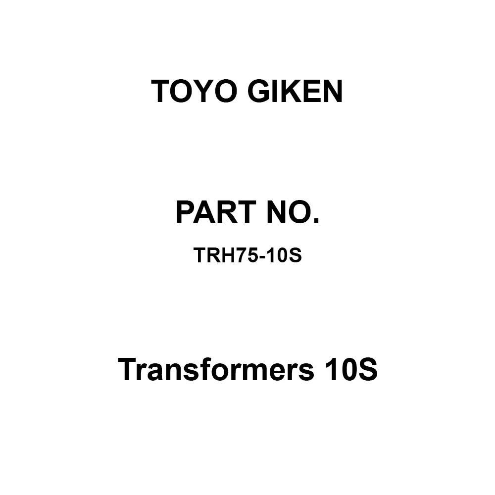 Toyo Giken Transformers 10S 3.13 (at 24 V Secondary Voltage) 4.5×10 Mounting Hole 75 Va, TRH75-10S
