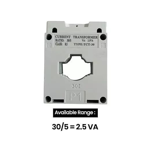 techno-meters-30-a-low-tension-current-transformer-polycarbonate-body-05-accuracy-class-and-25-va-power-rating-tct_30a