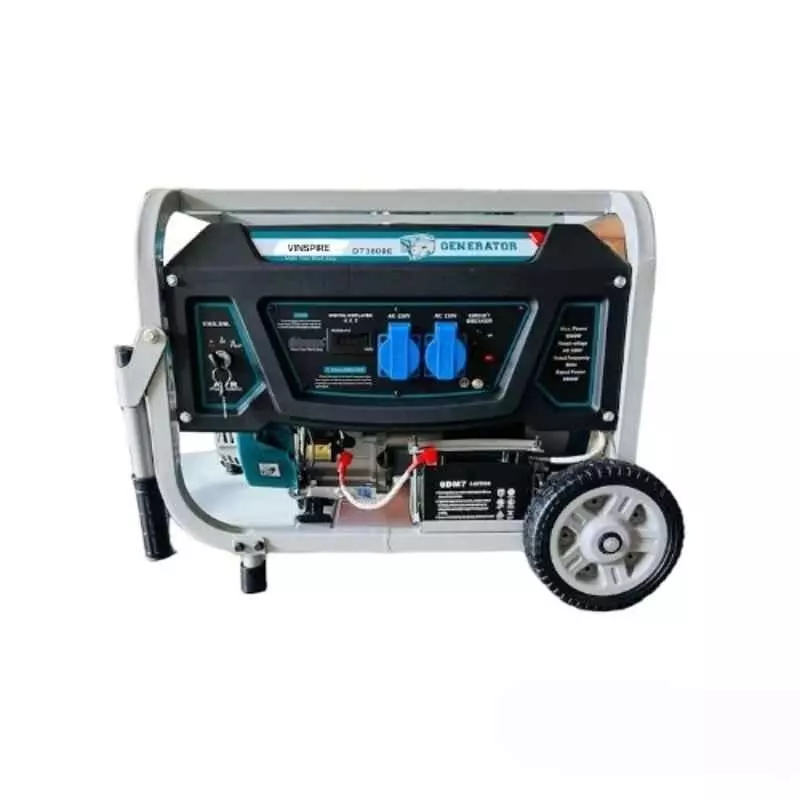 Vinspire Portable Generator Petrol Operated 3 kW Single Phase Self Start with 15 L Fuel Tank Capacity, VP3800