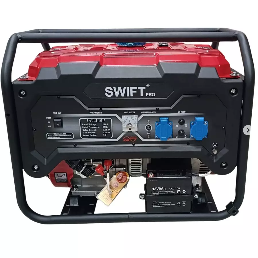 SWIFT Pro Portable Generators AVR 5000 W Rated Output 25 L Fuel Capacity 420 CC Engine, SW6500