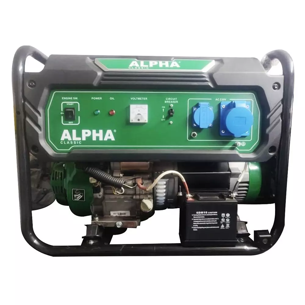 Alpha Portable Generators AVR 7000 W Rated Output 25 L Fuel Capacity 439 CC Engine, A9500