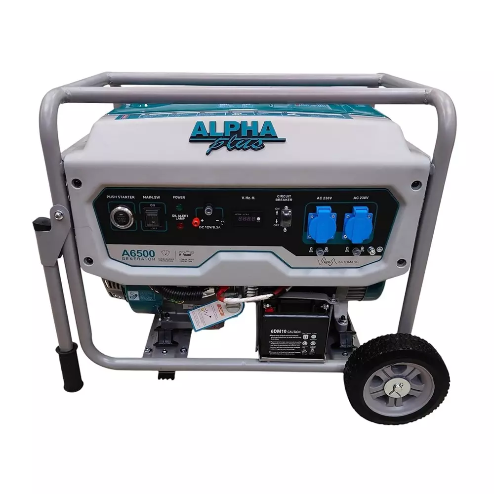 Alpha Plus Portable Generators With Remote AVR 7000 W Rated Output 25 L Fuel Capacity 439 CC Engine, A9500