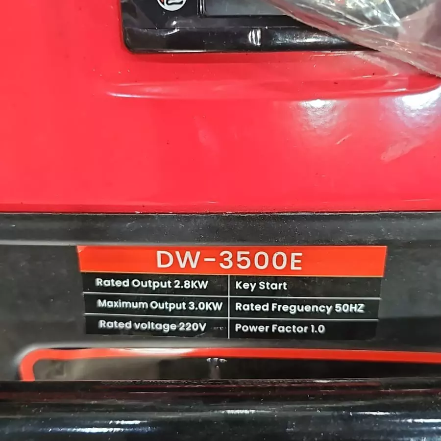 Double Wolf 3 KVA Portable Generator Petrol Based Single Phase with Key Start, DW-3500E